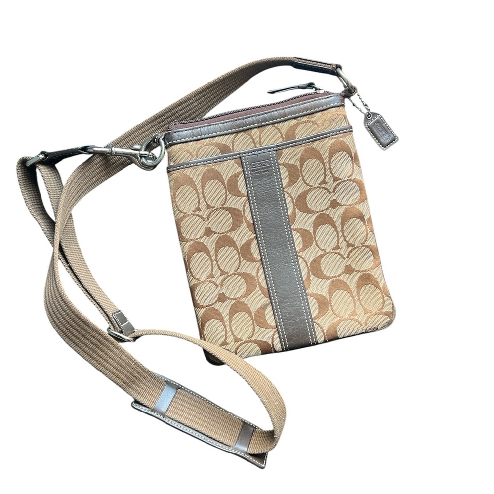 Coach | Signature Swingpack Brown Tan Crossbody Bag Purse Handbag Retro
